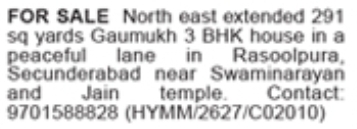 Rasoolpura 3BHK Gaumukh House For Sale