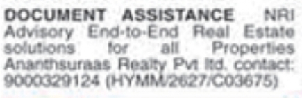 Real Estate Services: Ananthsuraas Realty Pvt Ltd