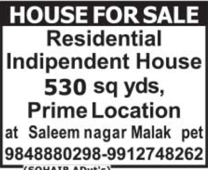 Residential Independent House for Sale in Malakpet