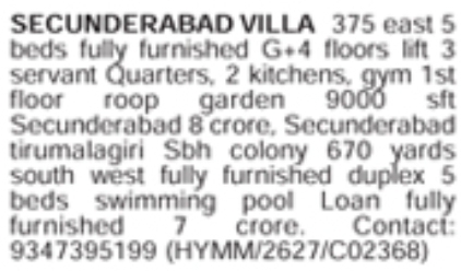 Secunderabad Luxury Villas for Sale