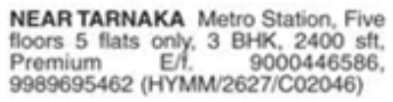 Tarnaka: Premium 2400 Sft East-Facing 3 BHK Flats Near Metro