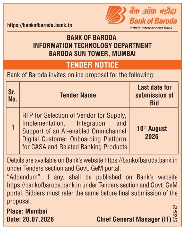 Tender Notice: AI-Enabled Omnichannel Platform Selection