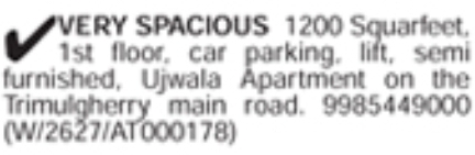 Trimulgherry Spacious Flat For Rent