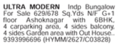 Ultra Modern 6 BHK Bungalow for Sale: Ashok Nagar, Hyderabad