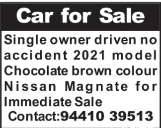 Used Car for Sale: Nissan Magnite 2021 Model