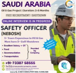 FREE RECRUITMENT – SAFETY OFFICER