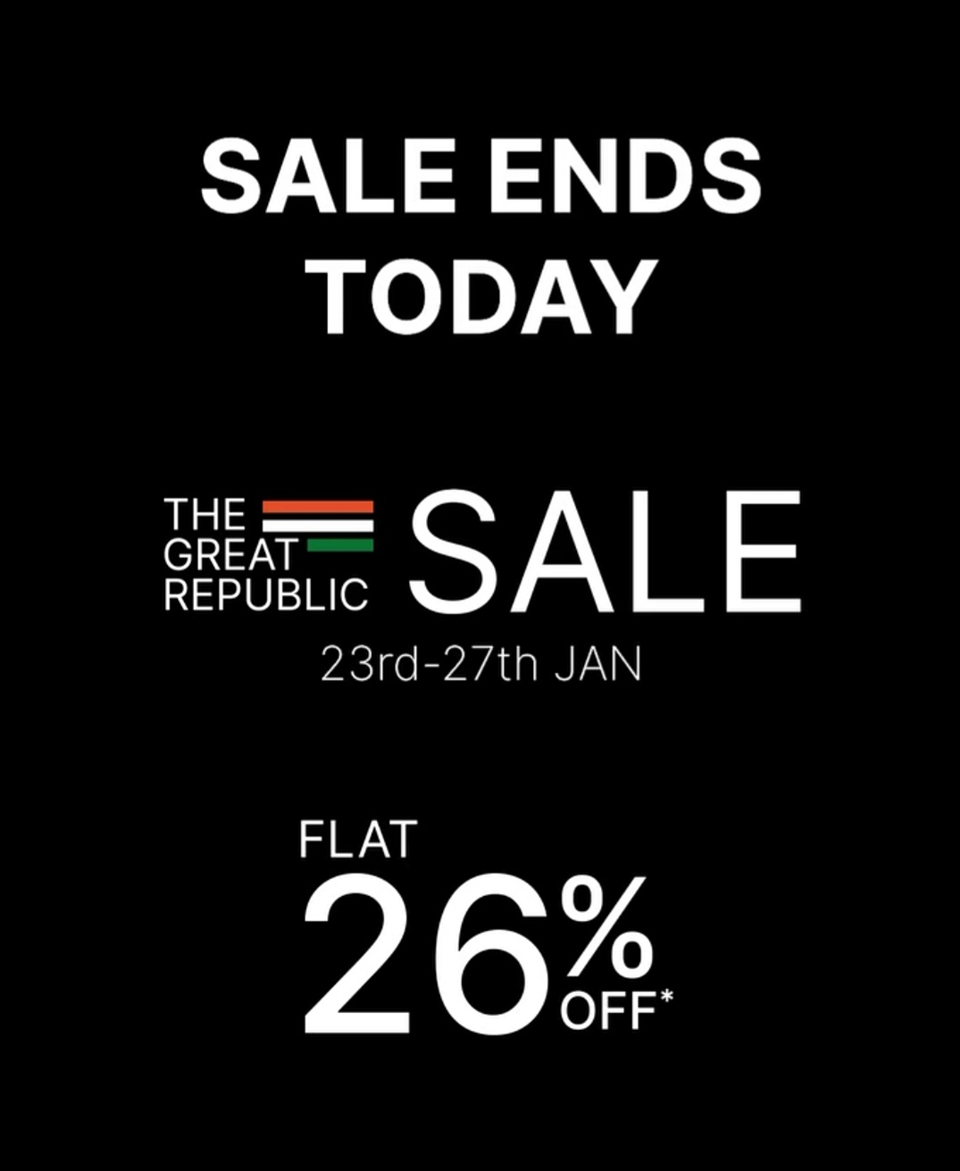 Last day to shop at The Great Republic sale!!!