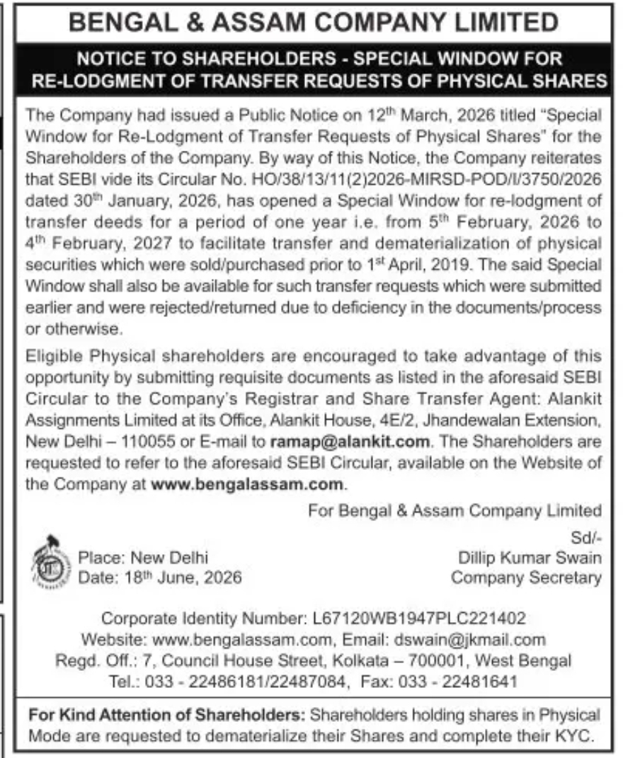 NOTICE TO SHAREHOLDERS