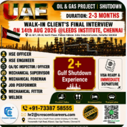 Immediate Hiring | UAE Oil & Gas Shutdown Project 🇦🇪